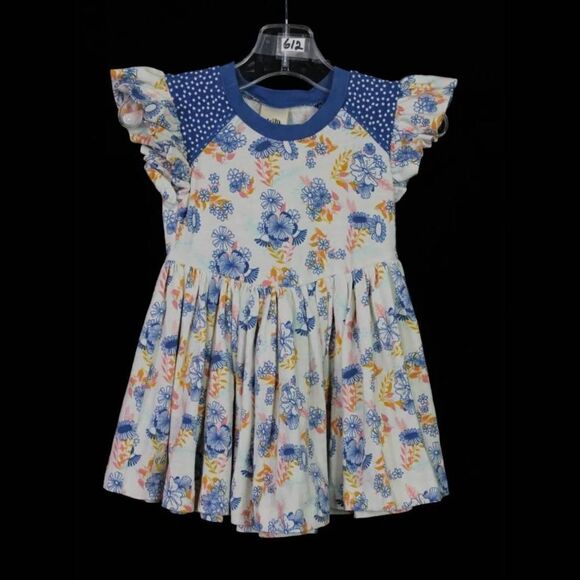 Wild Flowers Skirted Tunic Top Flutter Sleeves 2T. - Picture 1 of 6